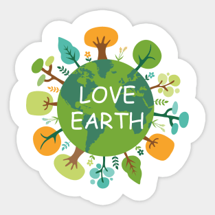 Love Earth Green Trees Funny Shirt For Men Women Sticker